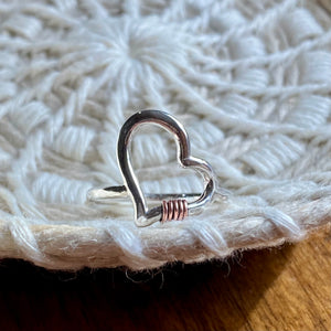 Amy's Small Heart Ring — Sterling Silver