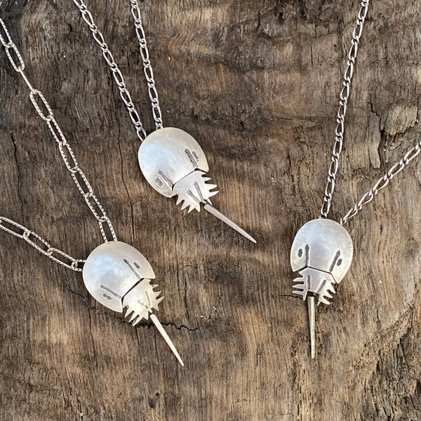 Horseshoe Crab Pendant —Sterling Silver