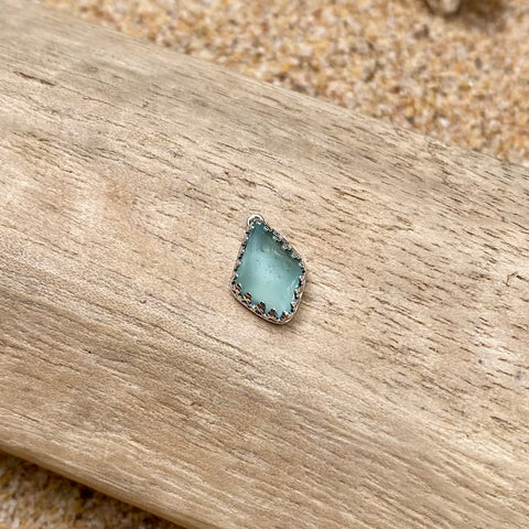 À la Carte Diamond Sea Glass Charm — Sterling Silver