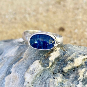 Kyanite Solitare Ring — Sterling Silver