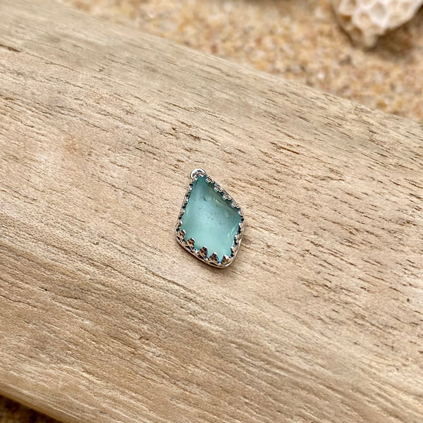 À la Carte Diamond Sea Glass Charm — Sterling Silver