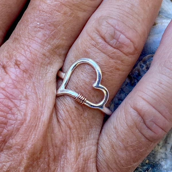 Amy's Small Heart Ring — Sterling Silver