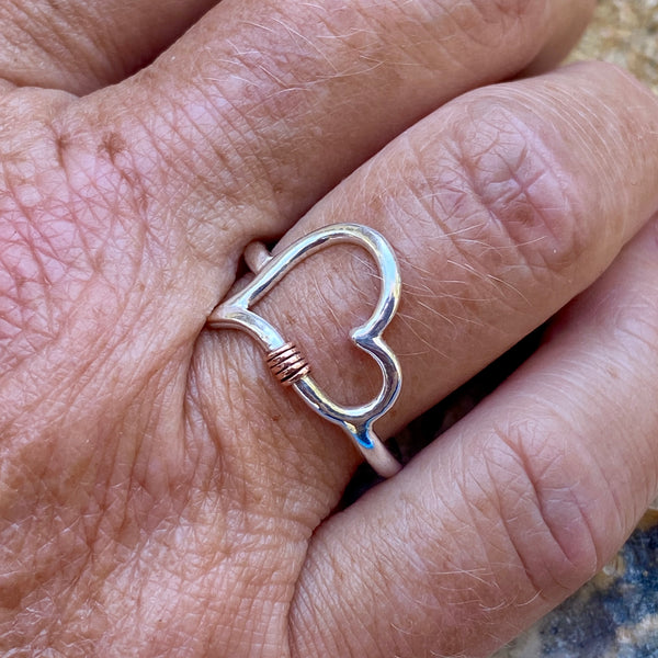 Amy's Small Heart Ring — Sterling Silver