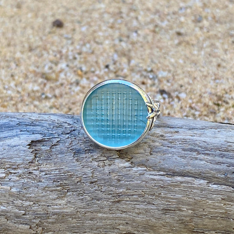 Signature Style Sky Blue Ohajiki Sea Glass Ring — Sterling Silver