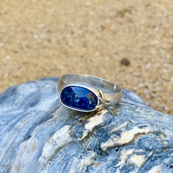 Kyanite Solitare Ring — Sterling Silver