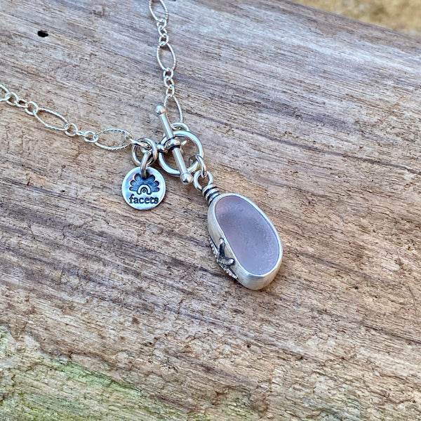 Signature Pale Lavender Sea Glass Pendant— Sterling Silver