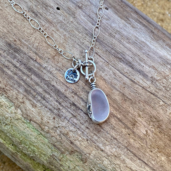 Signature Pale Lavender Sea Glass Pendant— Sterling Silver