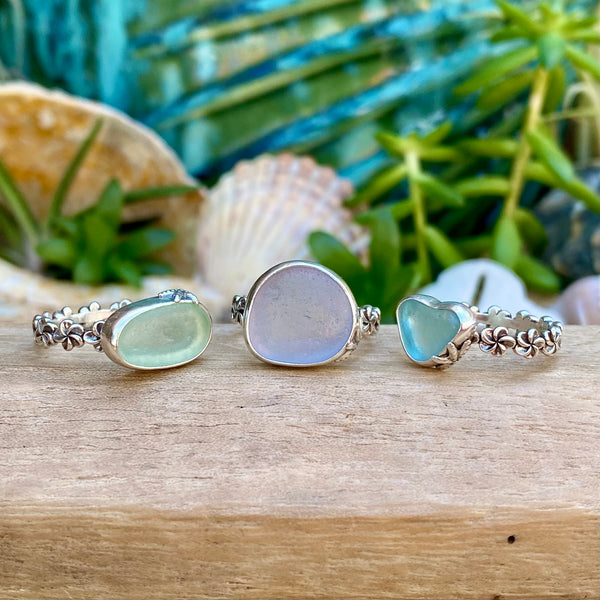 Pale Indigo Aloha Ring — Sterling Silver