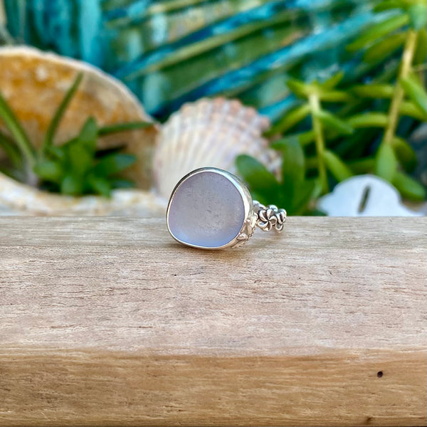 Pale Indigo Aloha Ring — Sterling Silver