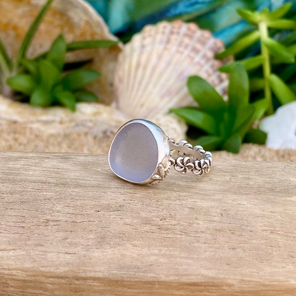 Pale Indigo Aloha Ring — Sterling Silver