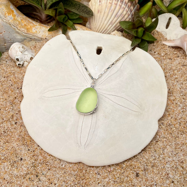 Glow Up UV Sea Glass Statement Necklace — Sterling Silver