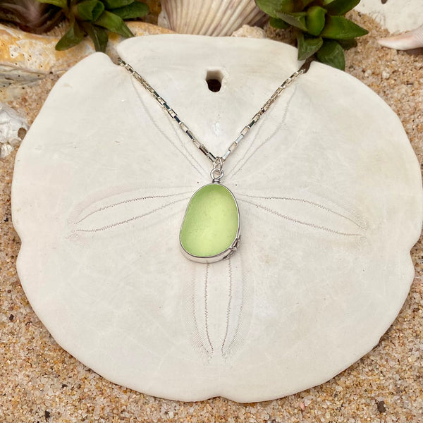 Glow Up UV Sea Glass Statement Necklace — Sterling Silver