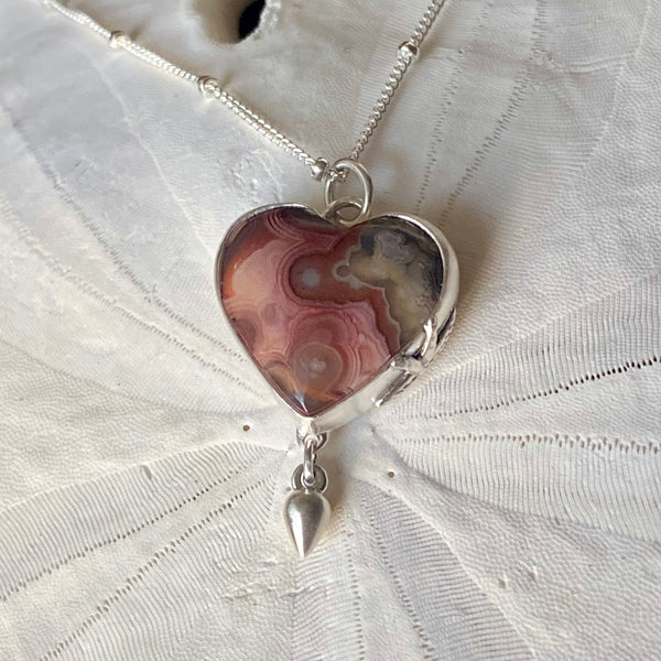 Rhodochrosite Crimson Sweetheart Pendant — Sterling Silver