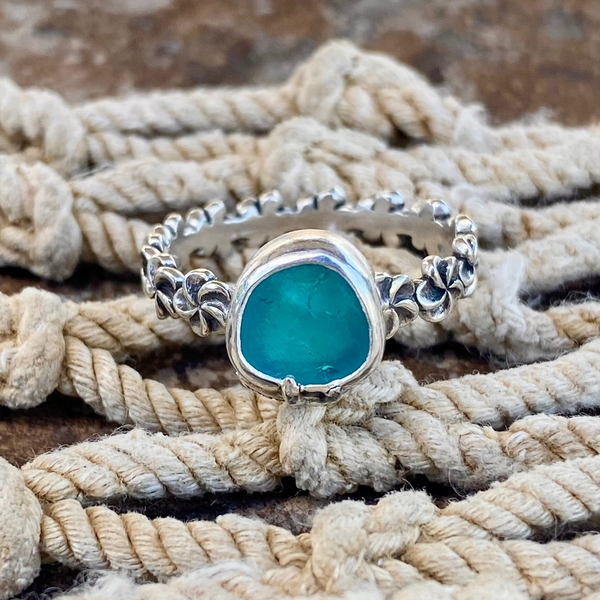 Tuquoise Aloha Ring — Sterling Silver