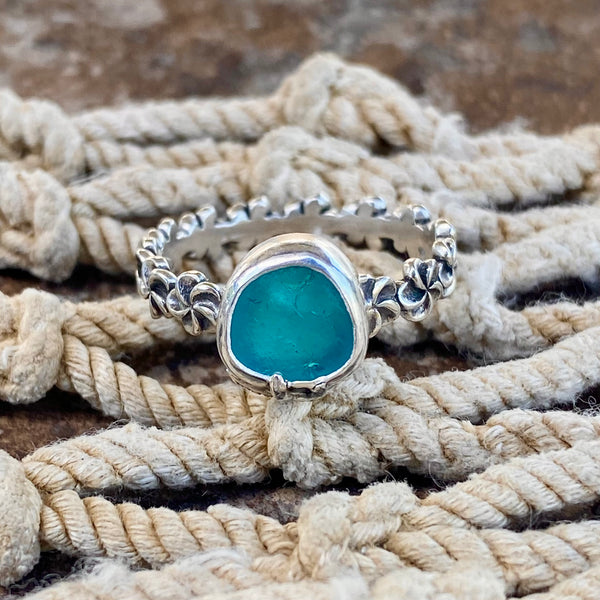 Tuquoise Aloha Ring — Sterling Silver