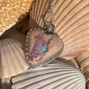 Be True to Your Heart Mexican Opal Pendant — Sterling Silver