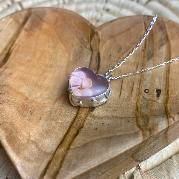 Sea Shell Love Necklace — Sterling Silver