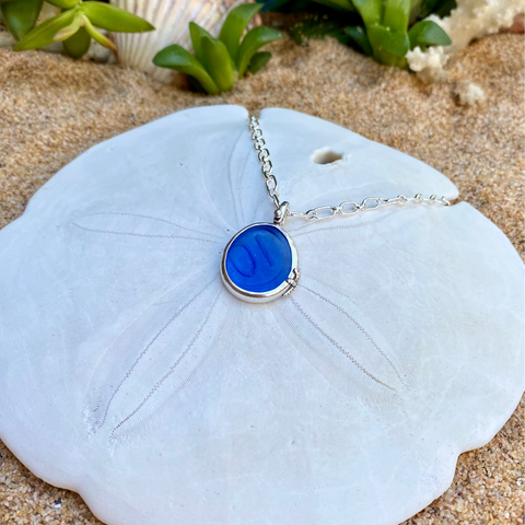 "You're the One" Ohajiki Sea Pendant — Sterling Silver
