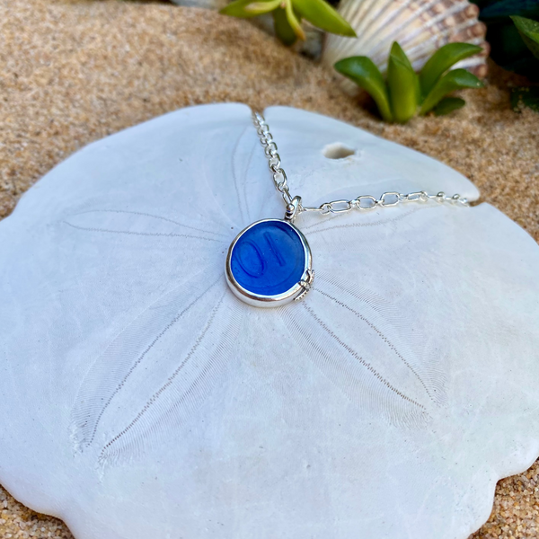 "You're the One" Ohajiki Sea Pendant — Sterling Silver