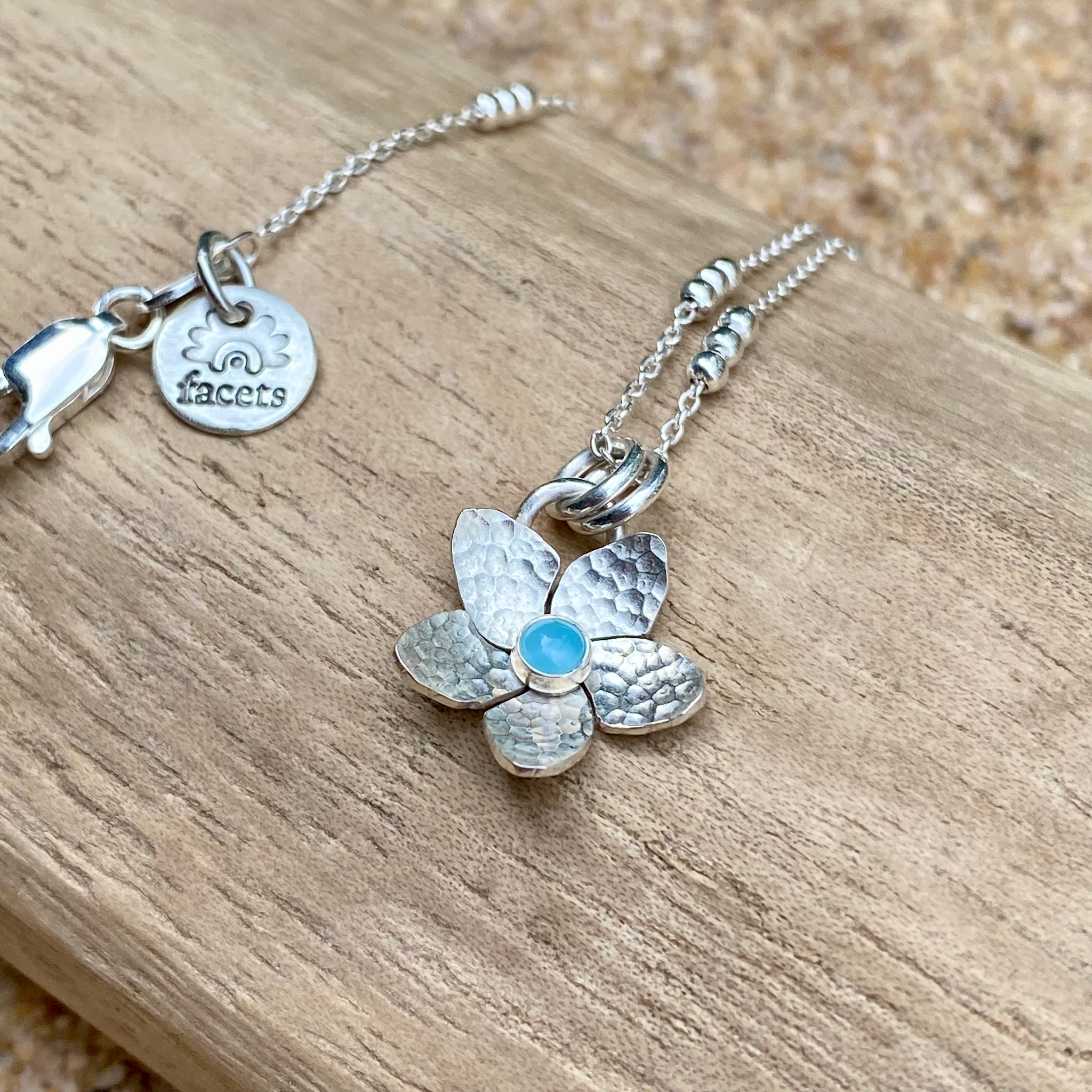 Dainty Plumeria Pendant — Sterling Silver
