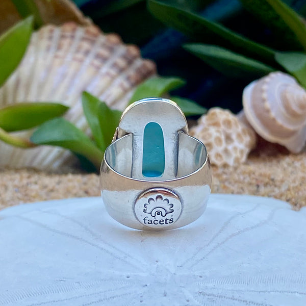 Endless Summer Sea Glass Ring  — Sterling Silver