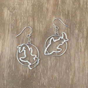 Hammered Shark Hoops— Sterling Silver