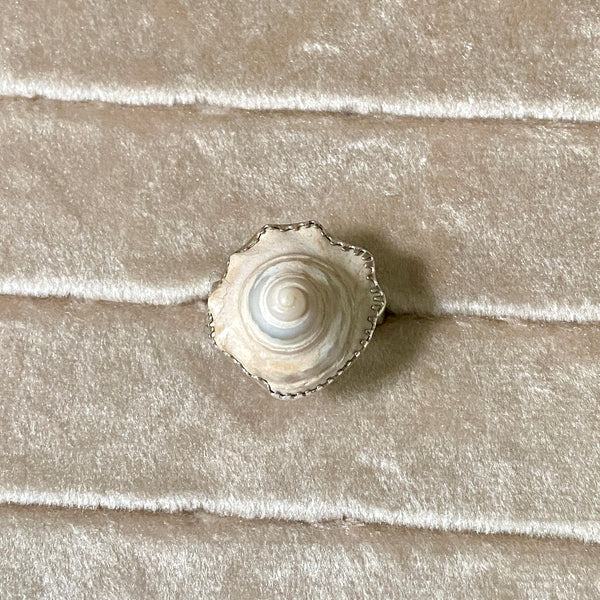 Whelk Shell Ring — Sterling Silver