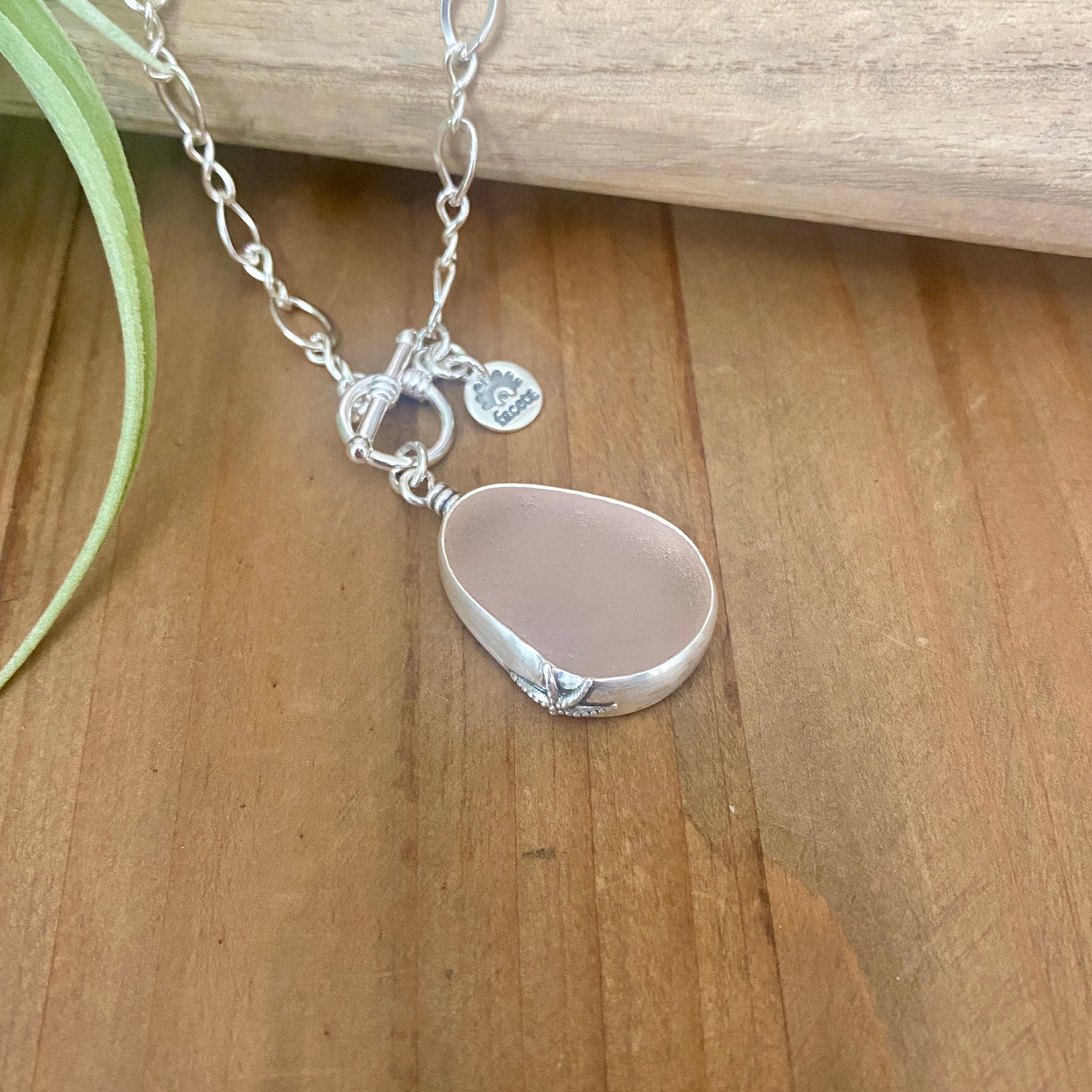 Signature Pink Sea Glass Pendant— Sterling Silver