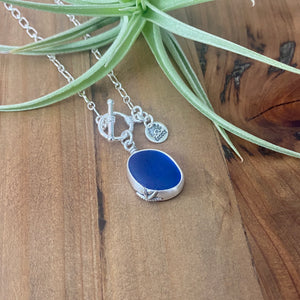 Signature Cobalt Blue Sea Glass Pendant— Sterling Silver