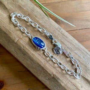 Kyanite Signature  Link Bracelet — Sterling Silver