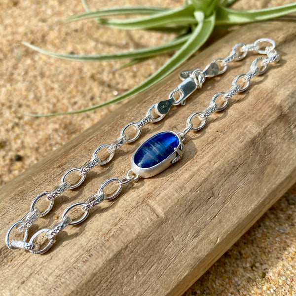 Kyanite Signature  Link Bracelet — Sterling Silver