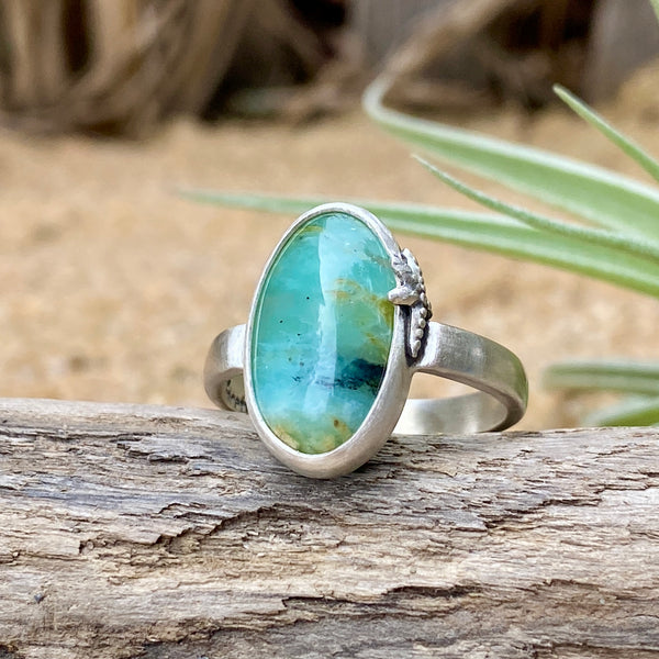 Signature Wood Opal Ring — Sterling Silver