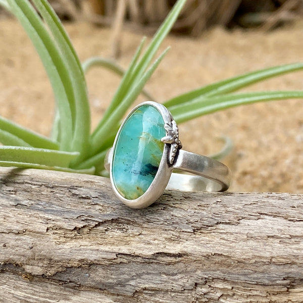 Signature Wood Opal Ring — Sterling Silver