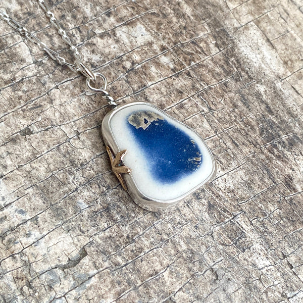 Starry Night Sea Tile Necklaces— Sterling Silver